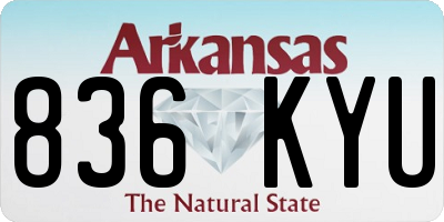 AR license plate 836KYU