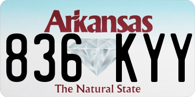 AR license plate 836KYY