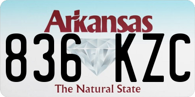 AR license plate 836KZC
