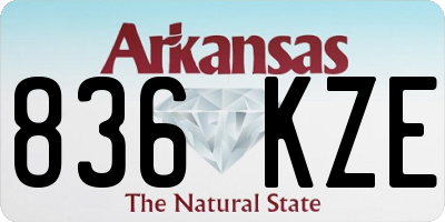 AR license plate 836KZE