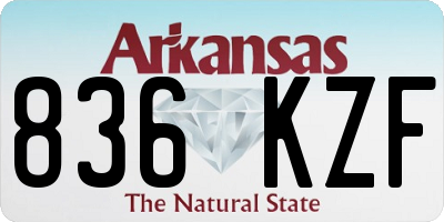 AR license plate 836KZF