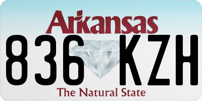 AR license plate 836KZH