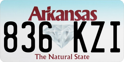 AR license plate 836KZI