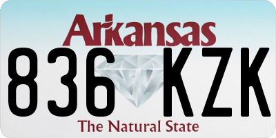 AR license plate 836KZK