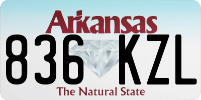 AR license plate 836KZL