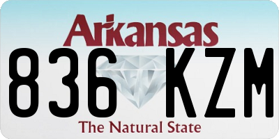 AR license plate 836KZM