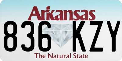 AR license plate 836KZY