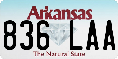 AR license plate 836LAA