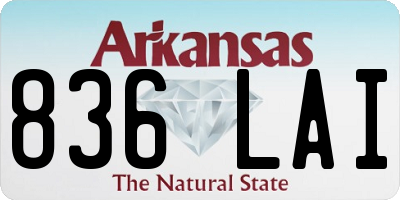 AR license plate 836LAI