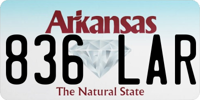 AR license plate 836LAR