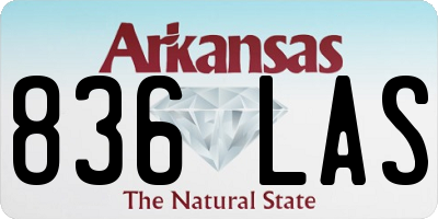 AR license plate 836LAS