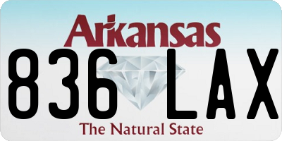 AR license plate 836LAX