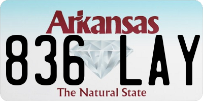 AR license plate 836LAY