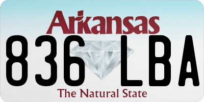 AR license plate 836LBA