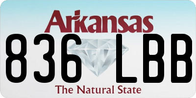 AR license plate 836LBB