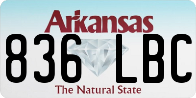 AR license plate 836LBC