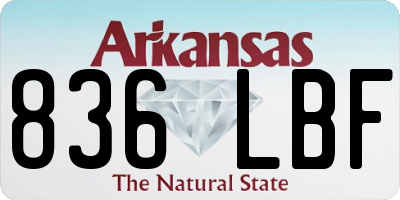 AR license plate 836LBF