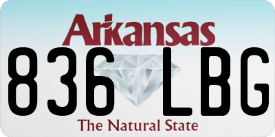 AR license plate 836LBG