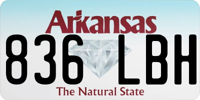 AR license plate 836LBH