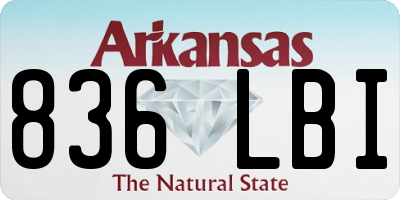 AR license plate 836LBI