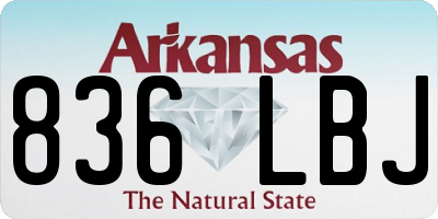 AR license plate 836LBJ