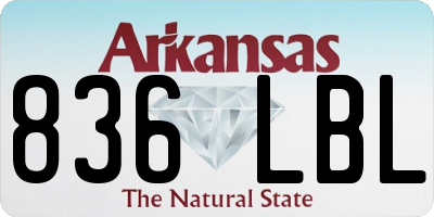 AR license plate 836LBL