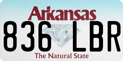 AR license plate 836LBR