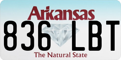 AR license plate 836LBT