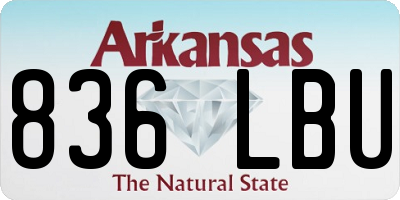 AR license plate 836LBU