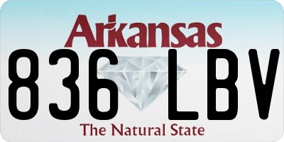AR license plate 836LBV