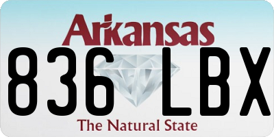 AR license plate 836LBX