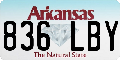 AR license plate 836LBY