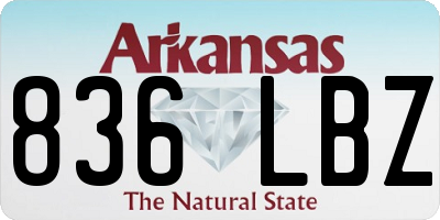 AR license plate 836LBZ
