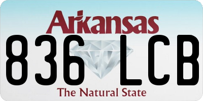 AR license plate 836LCB