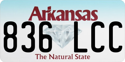 AR license plate 836LCC