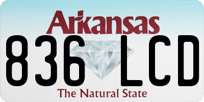 AR license plate 836LCD