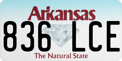 AR license plate 836LCE