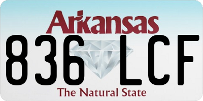 AR license plate 836LCF