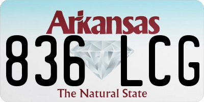 AR license plate 836LCG