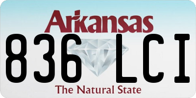 AR license plate 836LCI