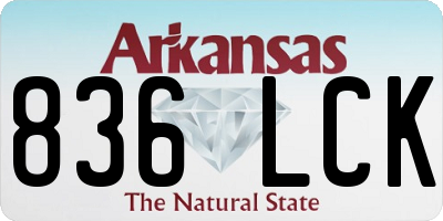 AR license plate 836LCK