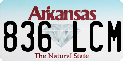 AR license plate 836LCM