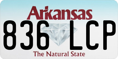 AR license plate 836LCP