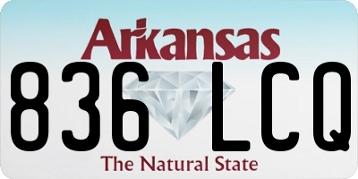 AR license plate 836LCQ