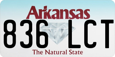 AR license plate 836LCT