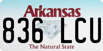 AR license plate 836LCU