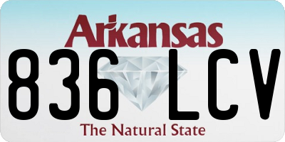 AR license plate 836LCV