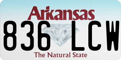 AR license plate 836LCW