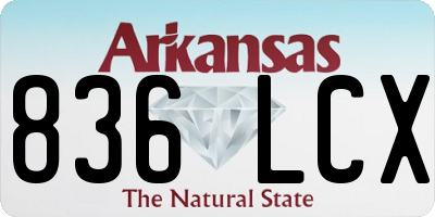AR license plate 836LCX