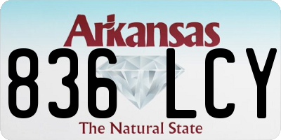 AR license plate 836LCY